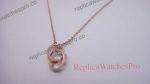 Beautiful Cartier Love Rose Gold Necklace For Sale